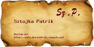 Sztojka Patrik névjegykártya